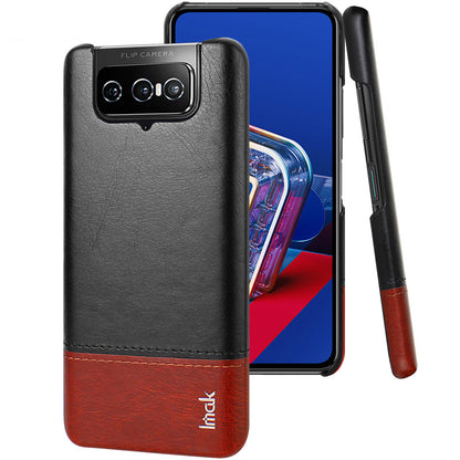 IMAK Ruiyi Series PU Leather Coated PC Shell with Screen Protector for Asus Zenfone 7 ZS670KS/7 Pro ZS671KS