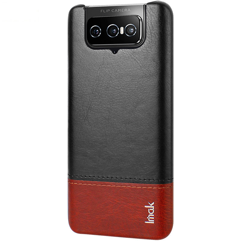 IMAK Ruiyi Series PU Leather Coated PC Shell with Screen Protector for Asus Zenfone 7 ZS670KS/7 Pro ZS671KS