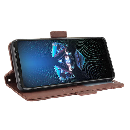 Leather Wallet Protective Case with Multiple Card Slots for Asus ROG Phone 5