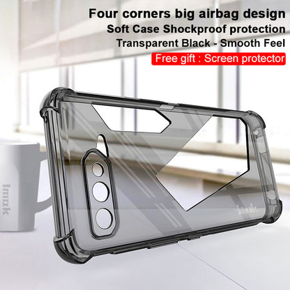 IMAK Well-Protected Flexible TPU Case with High Transparency Screen Protector for Asus ROG Phone 5/5 Pro/5 Ultimate