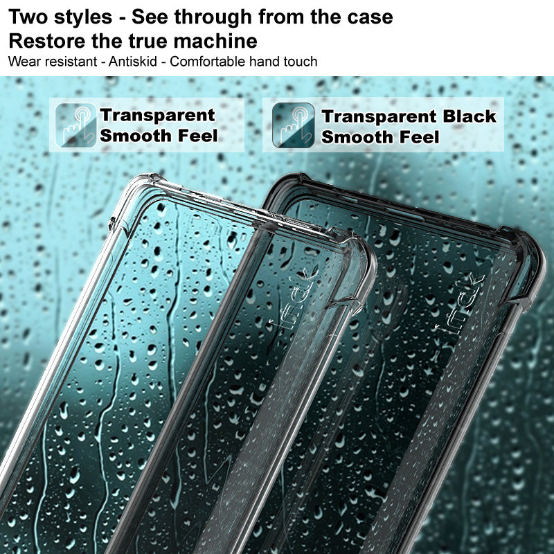 IMAK Flexible TPU Case Shock-Proof Cover with High Definition Screen Protector for Asus Zenfone 8 ZS590KS