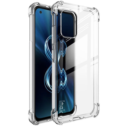 IMAK Flexible TPU Case Shock-Proof Cover with High Definition Screen Protector for Asus Zenfone 8 ZS590KS