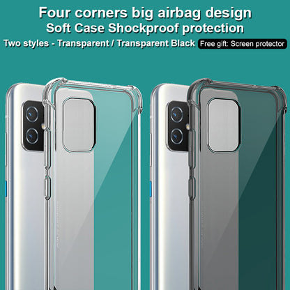 IMAK Flexible TPU Case Shock-Proof Cover with High Definition Screen Protector for Asus Zenfone 8 ZS590KS