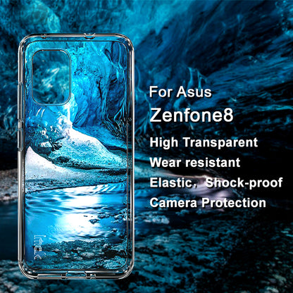 IMAK UX-5 Series Full Body Shockproof and Scratch Crystal Transparent Soft TPU Case Cover for Asus Zenfone 8