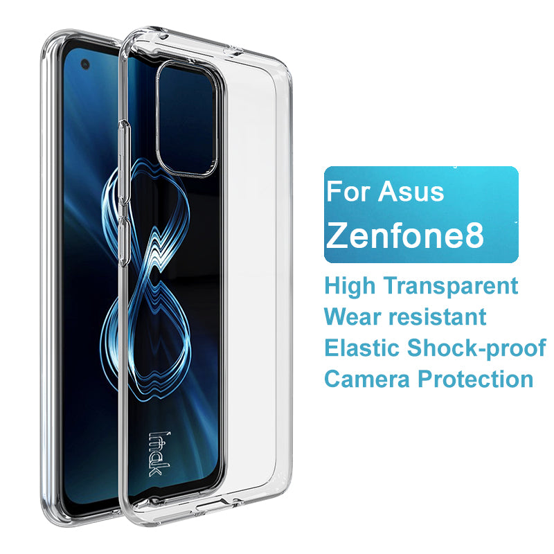 IMAK UX-5 Series Full Body Shockproof and Scratch Crystal Transparent Soft TPU Case Cover for Asus Zenfone 8