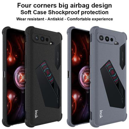 IMAK Sandy Feel Matte Soft TPU Airbag Shockproof Protective Phone Case with Screen Protector for Asus ROG Phone 5 Ultimate / 5 Pro / 5s