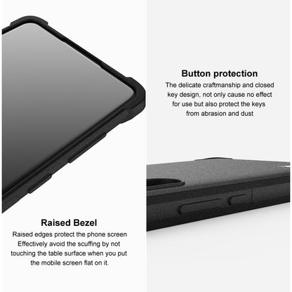 IMAK Sandy Feel Matte Soft TPU Airbag Shockproof Protective Phone Case with Screen Protector for Asus ROG Phone 5 Ultimate / 5 Pro / 5s