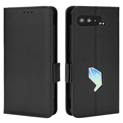 For Asus ROG Phone 5 / ROG Phone 5s / ZS676KS / ZS673KS Litchi Texture PU Leather Phone Case Magnetic Closure Wallet Stand Flip Shockproof Cover