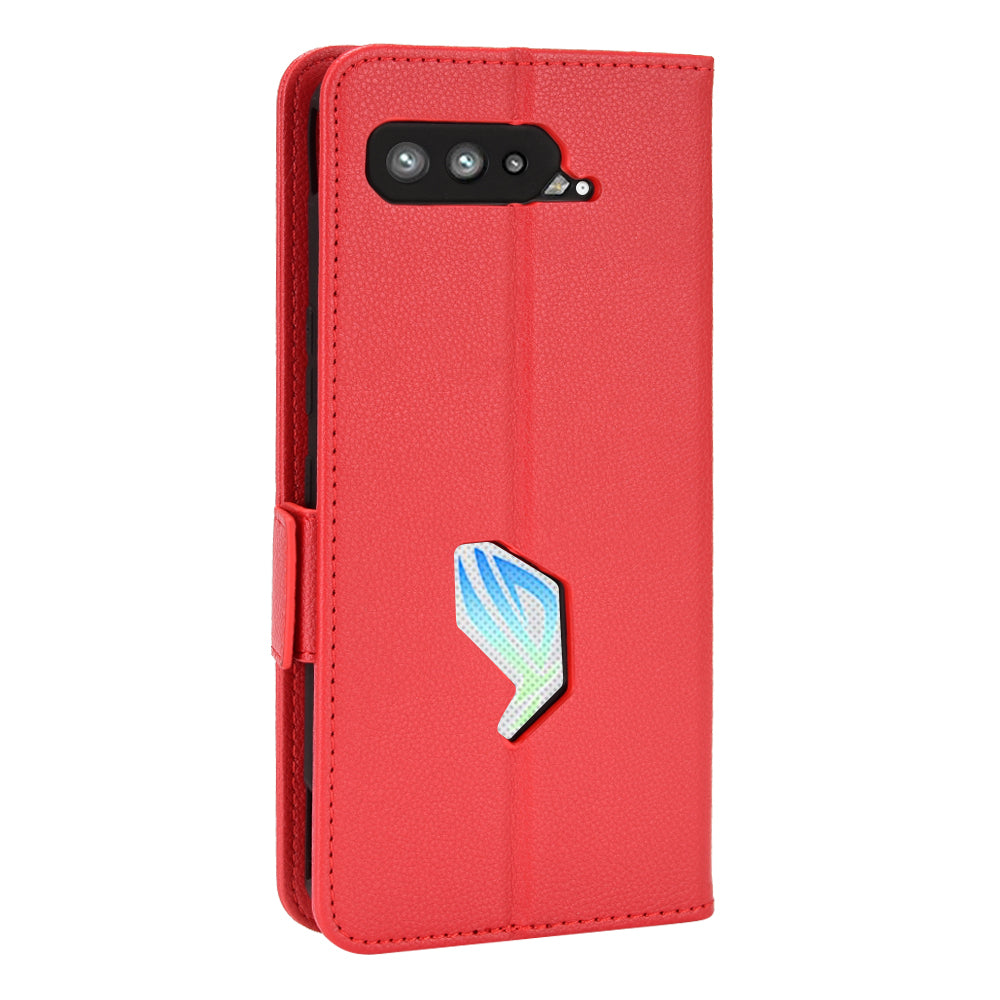 For Asus ROG Phone 5 / ROG Phone 5s / ZS676KS / ZS673KS Litchi Texture PU Leather Phone Case Magnetic Closure Wallet Stand Flip Shockproof Cover