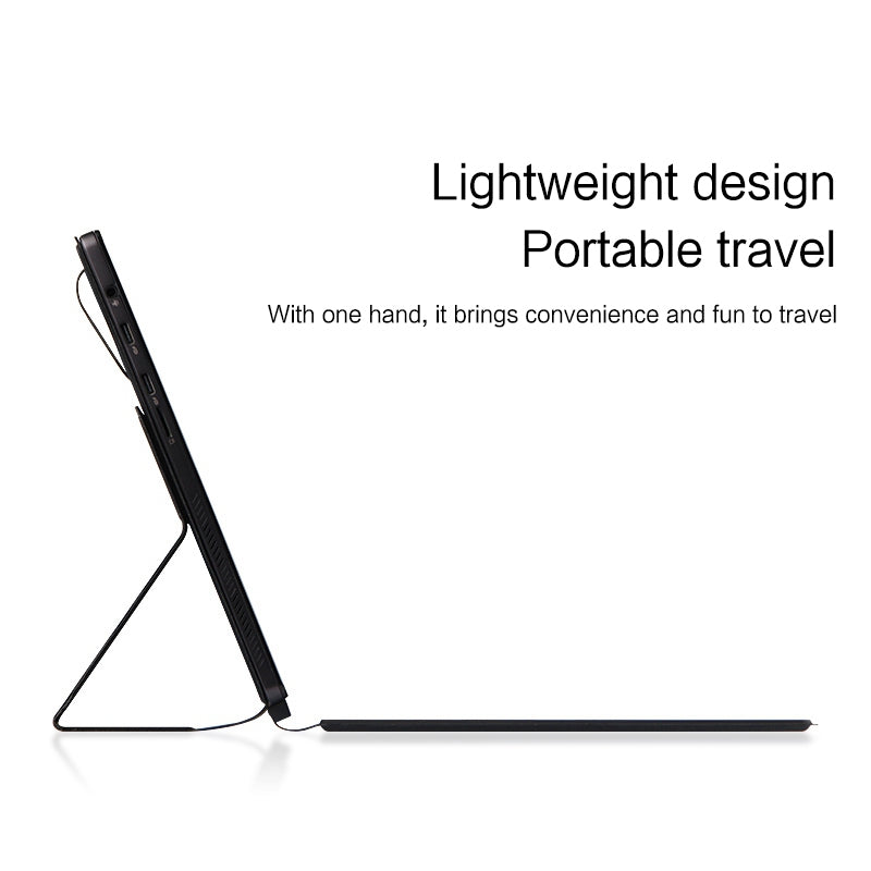 For Asus Fearless two in one 13.3 inch Magnetic Absorption Tri-fold Stand PU Leather Tablet Case Protective Cover