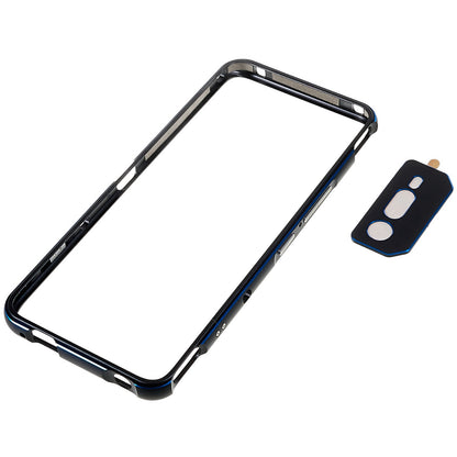 For Asus ROG Phone 6 5G / Phone 6 Pro 5G Shockproof Metal Bumper Frame Anti-wear Raised Edge Protection with Camera Lens Cover