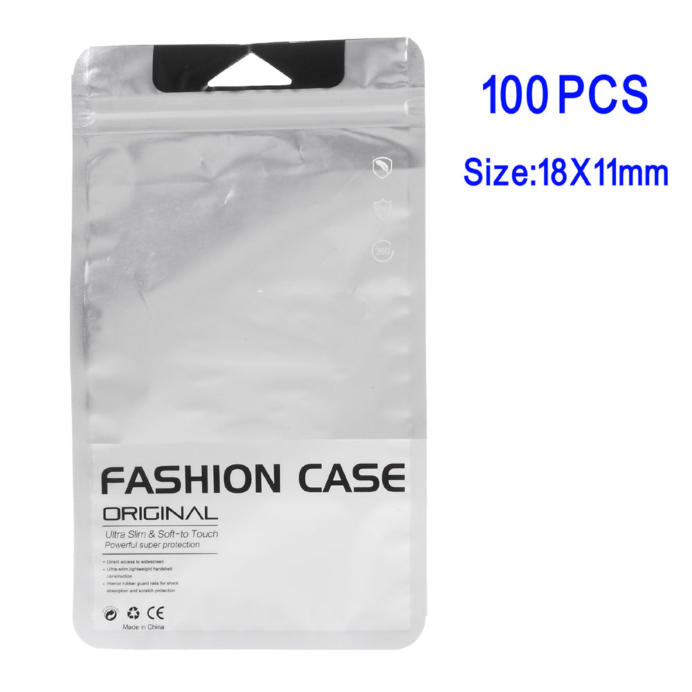 100Pcs/Lot Matte Clear Retail Package PP Ziplock Bags for iPhone 7 Plus/Samsung Note7 Cases, 18 x 11cm