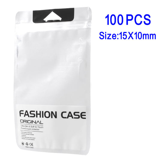 100Pcs/Lot Transparent Zip Lock PP Packing Bags for iPhone 7/6s/6 Cases, 15 x 10cm