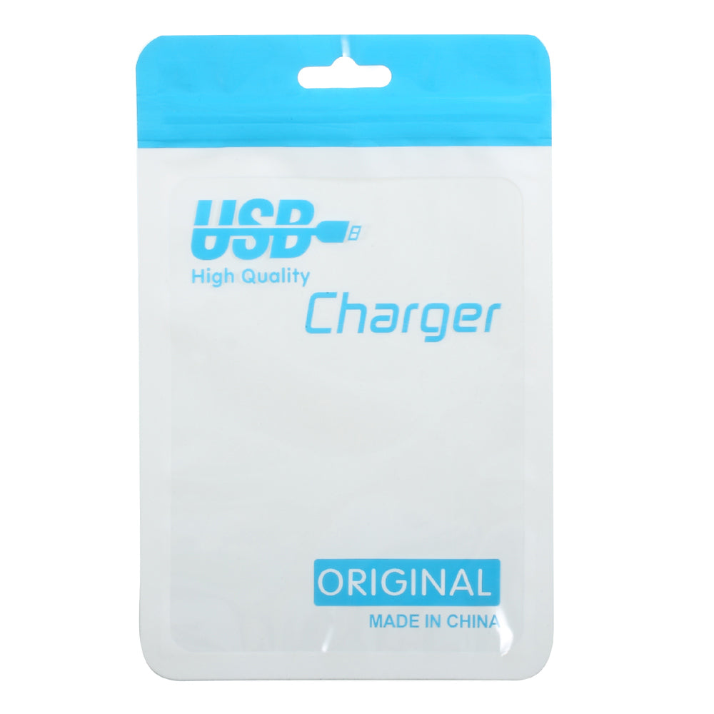 100Pcs/Lot Zip Lock Package Bag for USB Charging Cable, Size: 13 x 9.5cm