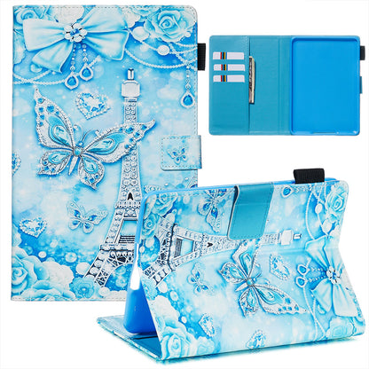 Pattern Printing PU Leather Tablet Case [Wallet Stand] with Stylus Loop for Amazon Kindle Paperwhite 4 (2018) / Kindle Paperwhite 3/2/1 (2015)