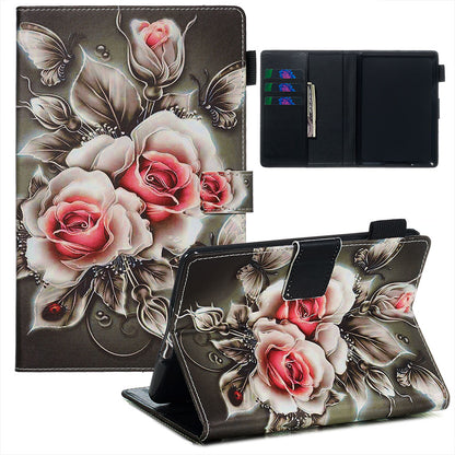 Pattern Printing PU Leather Tablet Case [Wallet Stand] with Stylus Loop for Amazon Kindle Paperwhite 4 (2018) / Kindle Paperwhite 3/2/1 (2015)