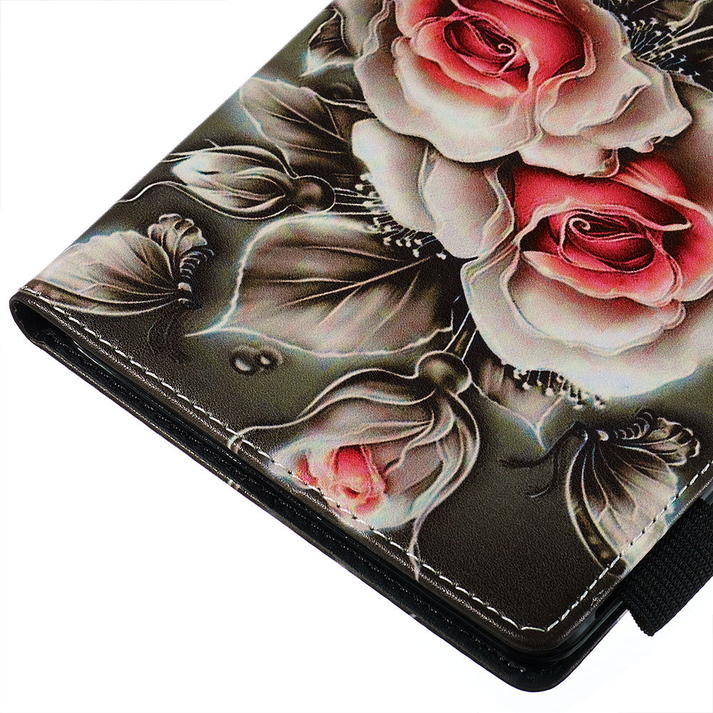 Pattern Printing PU Leather Tablet Case [Wallet Stand] with Stylus Loop for Amazon Kindle Paperwhite 4 (2018) / Kindle Paperwhite 3/2/1 (2015)