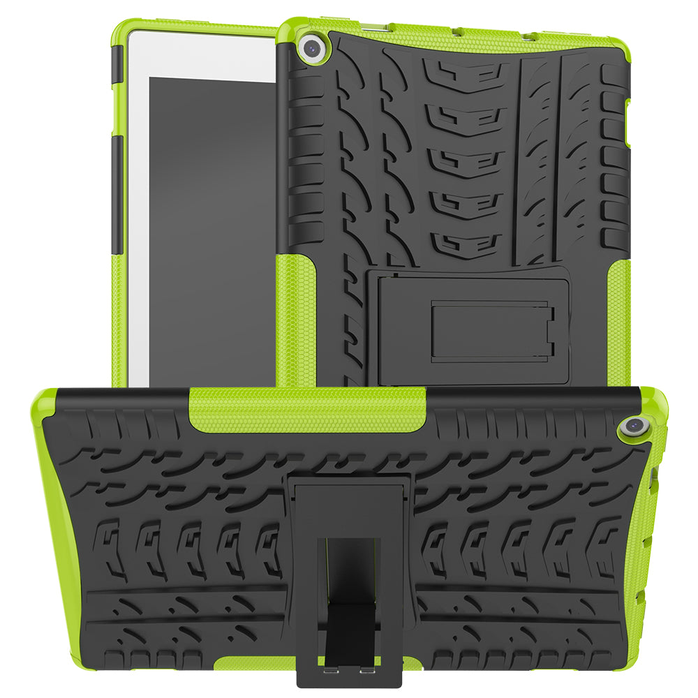 Cool Tyre Pattern PC + TPU Tablet Back Case with Kickstand for Amazon Fire HD 10 (2019)