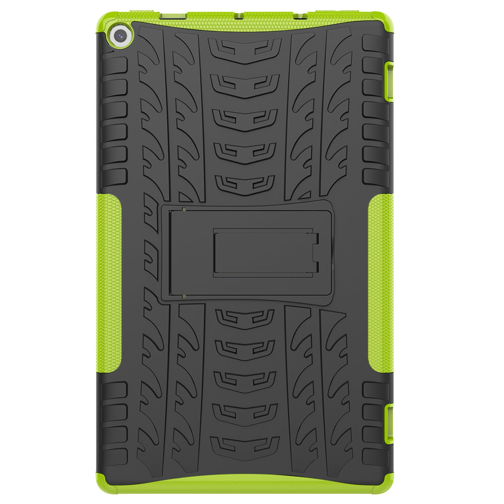 Cool Tyre Pattern PC + TPU Tablet Back Case with Kickstand for Amazon Fire HD 10 (2019)