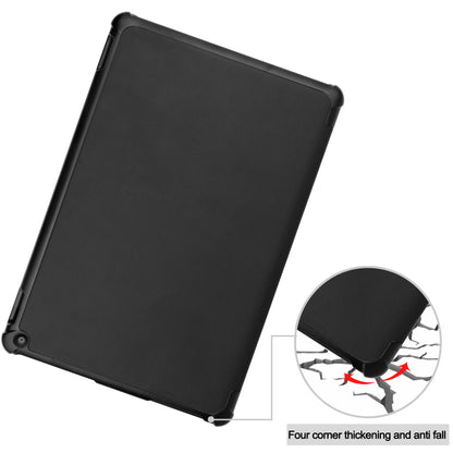 Litch Skin PU Leather Tri-fold Stand Tablet Cover for Amazon Fire HD 10 (2021)