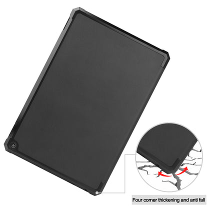 Tri-fold Stand Soft TPU Inner Shell + PU Leather Shell for Amazon Fire HD 10 (2021)