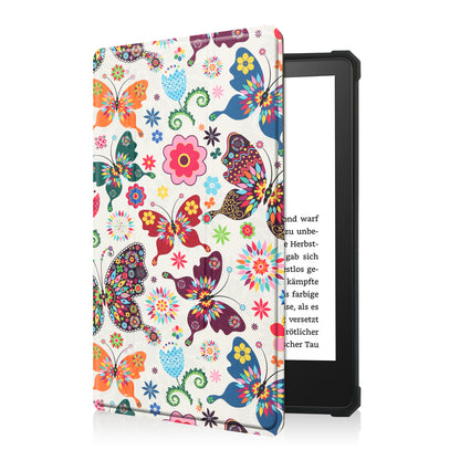 Pattern Printing PU Leather Shockproof Shell Smart Cover with Auto Wake/Sleep for Amazon Kindle Paperwhite 5 6.8-inch (2021)