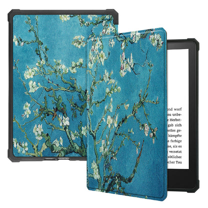 Pattern Printing PU Leather Shockproof Shell Smart Cover with Auto Wake/Sleep for Amazon Kindle Paperwhite 5 6.8-inch (2021)