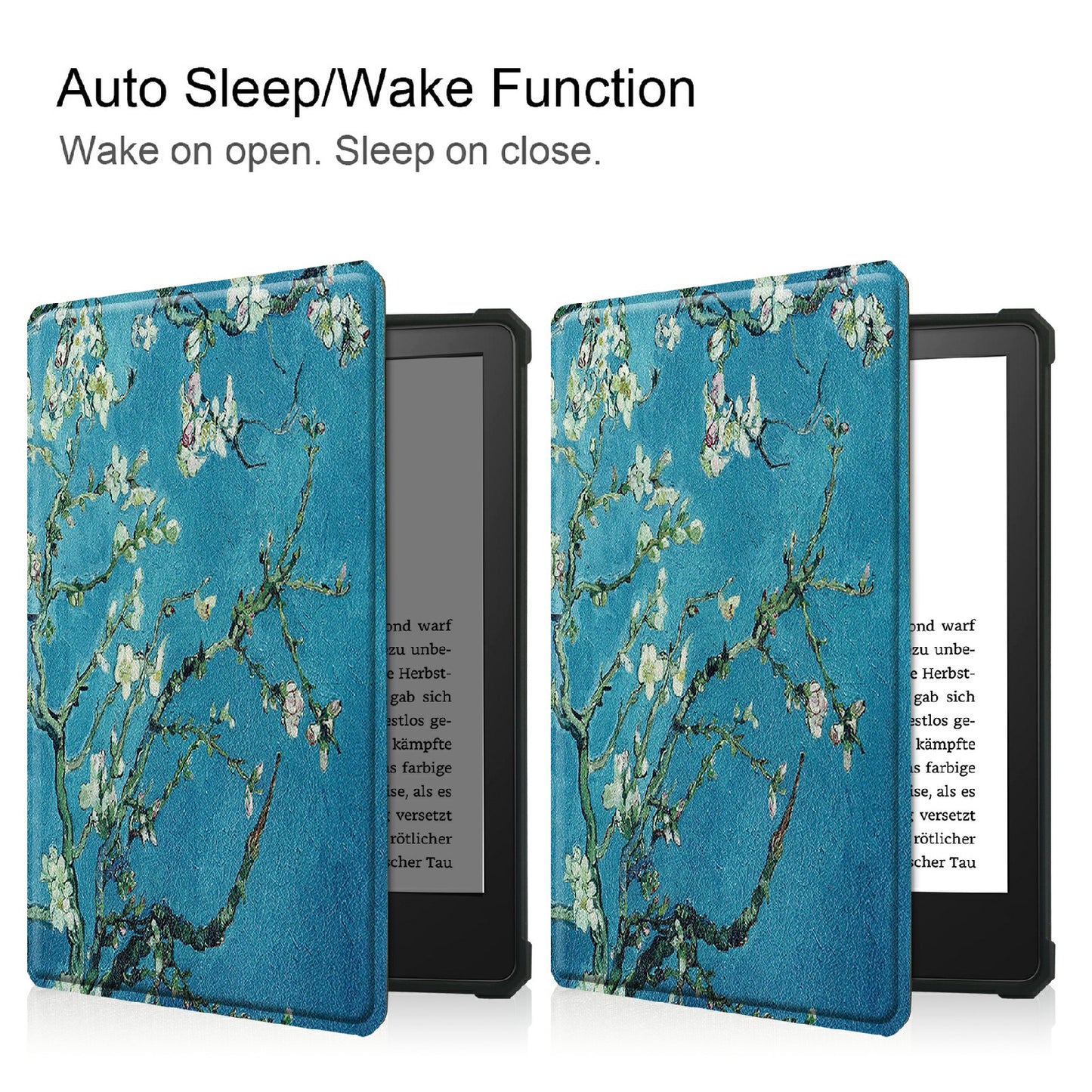 Pattern Printing PU Leather Shockproof Shell Smart Cover with Auto Wake/Sleep for Amazon Kindle Paperwhite 5 6.8-inch (2021)