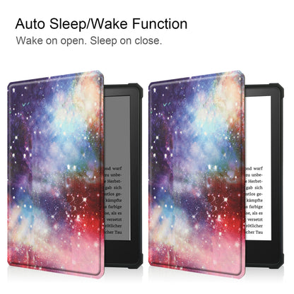 Pattern Printing PU Leather Shockproof Shell Smart Cover with Auto Wake/Sleep for Amazon Kindle Paperwhite 5 6.8-inch (2021)