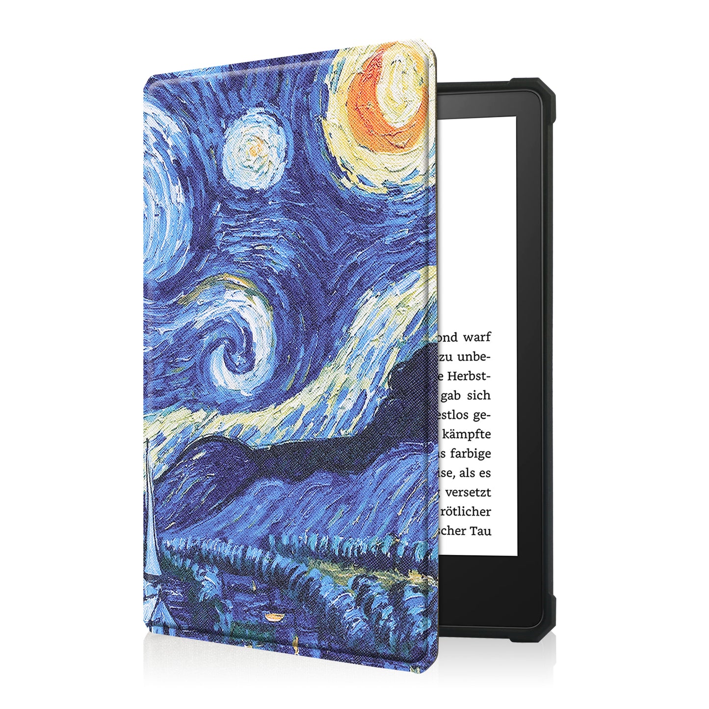 Pattern Printing PU Leather Shockproof Shell Smart Cover with Auto Wake/Sleep for Amazon Kindle Paperwhite 5 6.8-inch (2021)