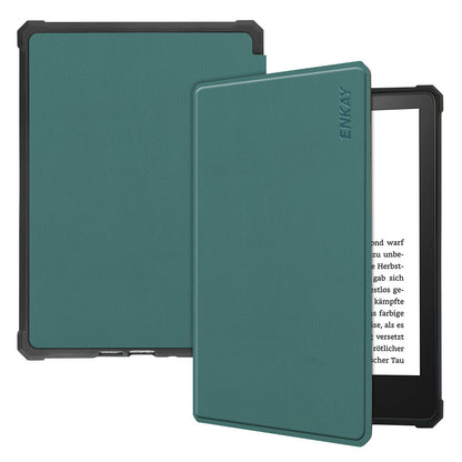 ENKAY HAT PRINCE Solid Color Auto Wake/Sleep PU Leather Protective Case Cover for Amazon Kindle Paperwhite 5 (2021)