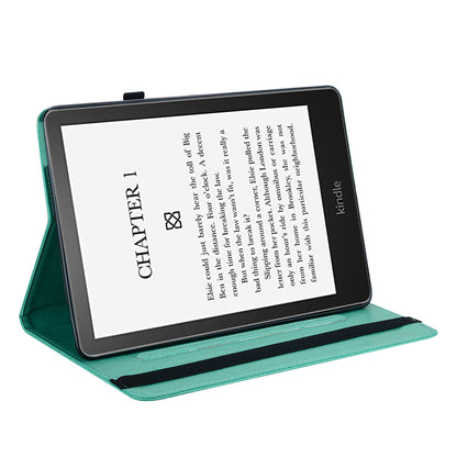 Tree Deer Imprinted PU Leather Stand Smart Auto Sleep/Wake Case with Card Slots for Amazon Kindle Paperwhite 5 (2021)