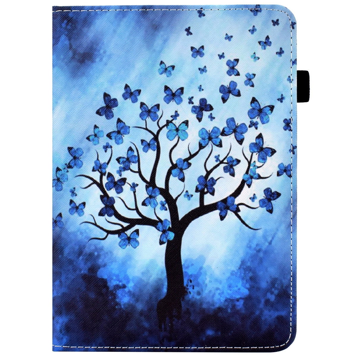 Pattern Printing PU Leather Card Slots Shell Folio Stand Elastic Band Protective Case with Pencil Holder for Amazon Kindle Paperwhite 5 (2021)