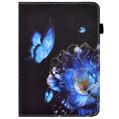 Pattern Printing PU Leather Card Slots Shell Folio Stand Elastic Band Protective Case with Pencil Holder for Amazon Kindle Paperwhite 5 (2021)