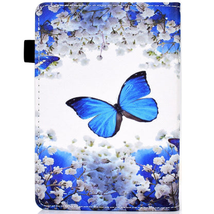 Pattern Printing PU Leather Card Slots Shell Folio Stand Elastic Band Protective Case with Pencil Holder for Amazon Kindle Paperwhite 5 (2021)