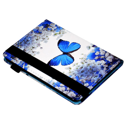 Pattern Printing PU Leather Card Slots Shell Folio Stand Elastic Band Protective Case with Pencil Holder for Amazon Kindle Paperwhite 5 (2021)