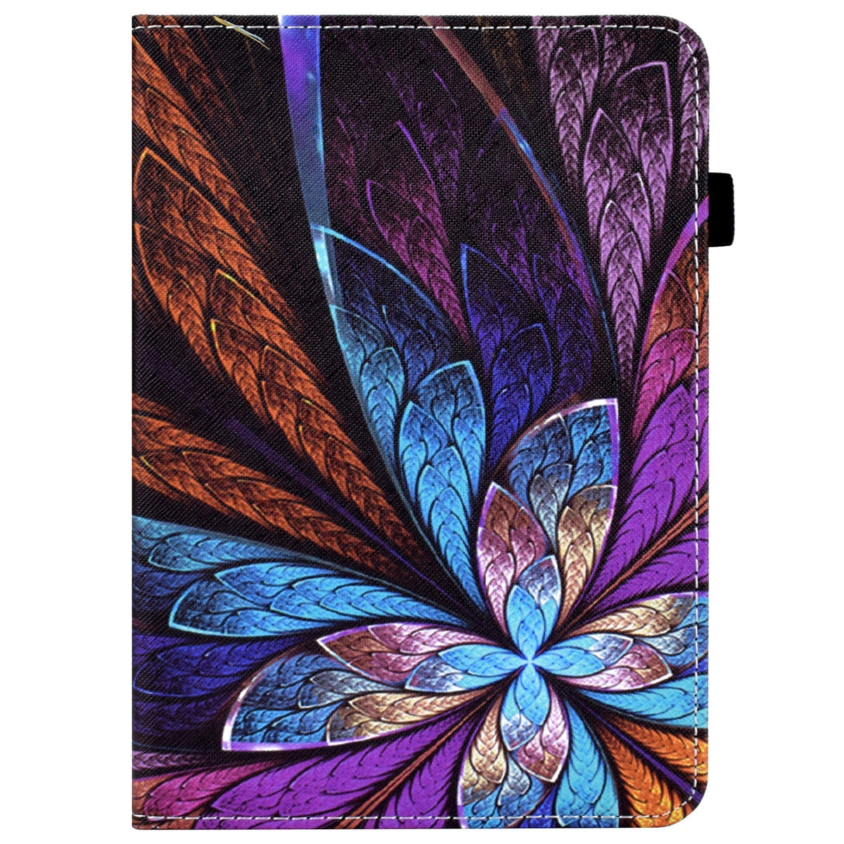 Pattern Printing PU Leather Card Slots Shell Folio Stand Elastic Band Protective Case with Pencil Holder for Amazon Kindle Paperwhite 5 (2021)