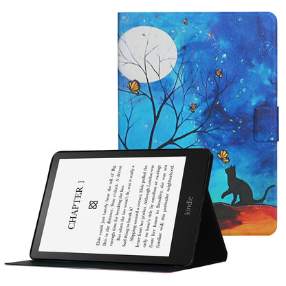 Pattern Printing Card Slots PU Leather Case Stand Cover for Amazon Kindle Paperwhite 5 (2021)