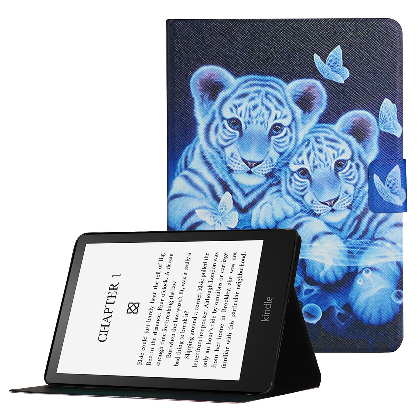 Pattern Printing Card Slots PU Leather Case Stand Cover for Amazon Kindle Paperwhite 5 (2021)