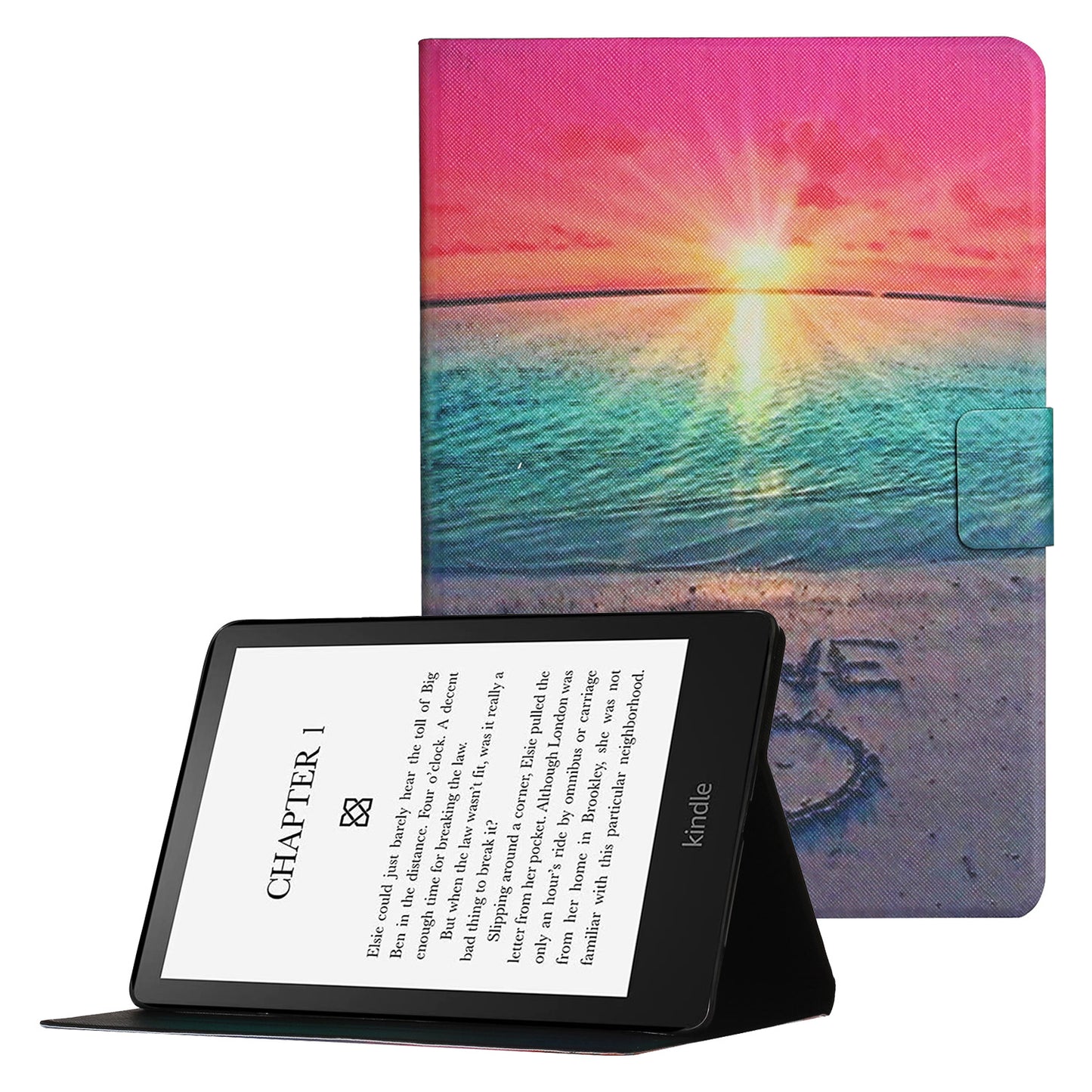 Pattern Printing Card Slots PU Leather Case Stand Cover for Amazon Kindle Paperwhite 5 (2021)