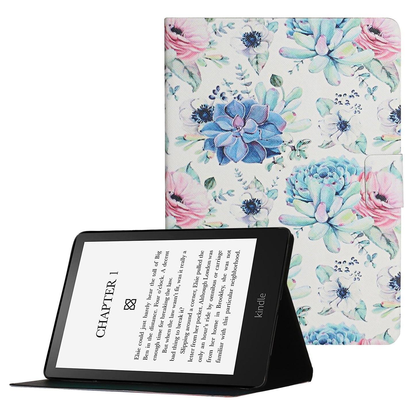 Pattern Printing Card Slots PU Leather Case Stand Cover for Amazon Kindle Paperwhite 5 (2021)