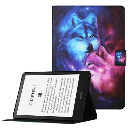 Pattern Printing Card Slots PU Leather Case Stand Cover for Amazon Kindle Paperwhite 5 (2021)