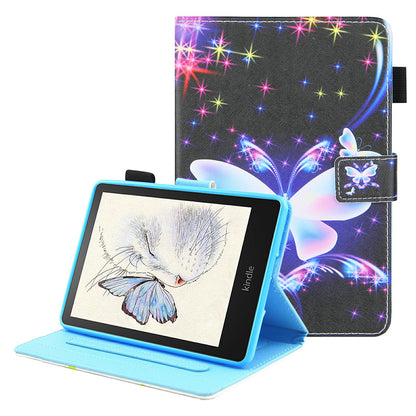 Foldable Stand Card Slots Design Pattern Printing Full Protection Leather Case Cover for Amazon Kindle Paperwhite 5 (2021)