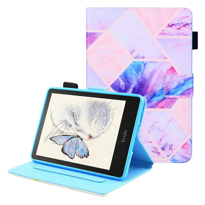 Foldable Stand Card Slots Design Pattern Printing Full Protection Leather Case Cover for Amazon Kindle Paperwhite 5 (2021)