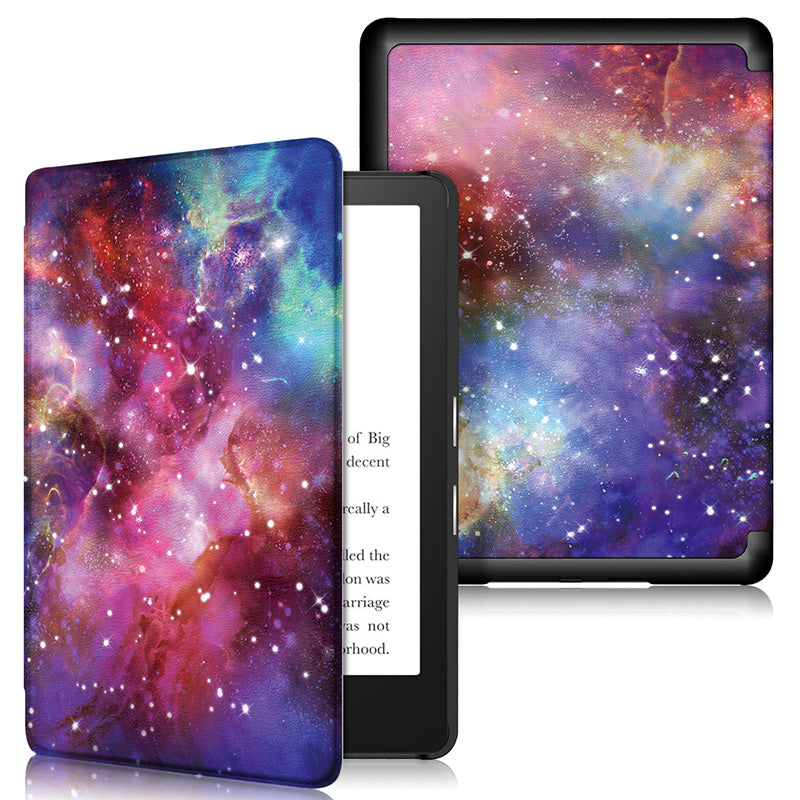 For Amazon Kindle Paperwhite 11 (2021) Pattern Printing PU Leather Cover Protectice Case with Auto Wake/Sleep