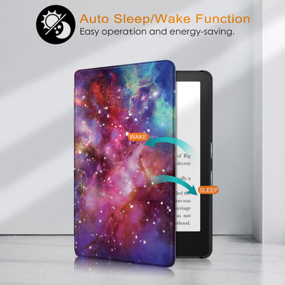 For Amazon Kindle Paperwhite 11 (2021) Pattern Printing PU Leather Cover Protectice Case with Auto Wake/Sleep