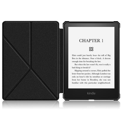 For Amazon Kindle Paperwhite (2021) Origami Dual-Angle Stand Design Smart Wake/Sleep Case Magnetic Absorbing