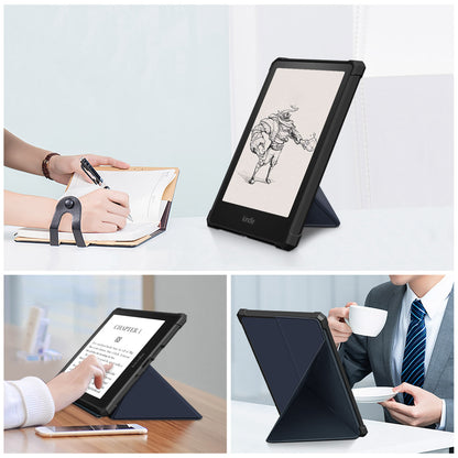 For Amazon Kindle Paperwhite (2021) Origami Dual-Angle Stand Design Smart Wake/Sleep Case Magnetic Absorbing