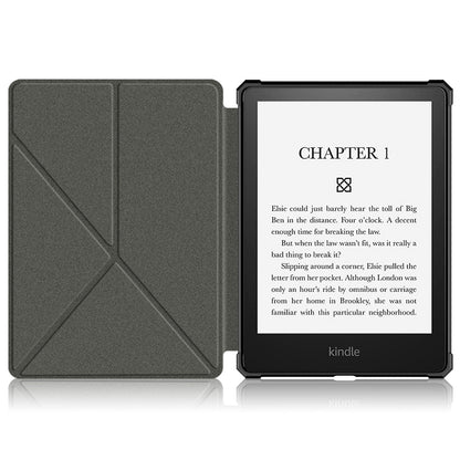 For Amazon Kindle Paperwhite (2021) Origami Dual-Angle Stand Design Smart Wake/Sleep Case Magnetic Absorbing