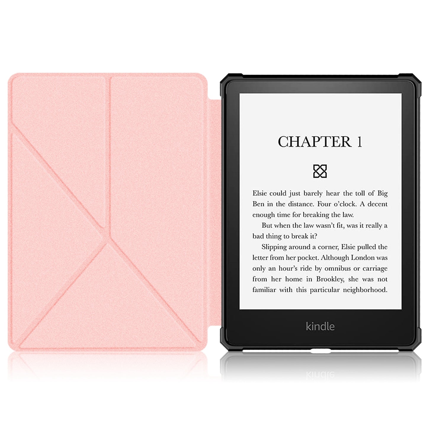 For Amazon Kindle Paperwhite (2021) Origami Dual-Angle Stand Design Smart Wake/Sleep Case Magnetic Absorbing